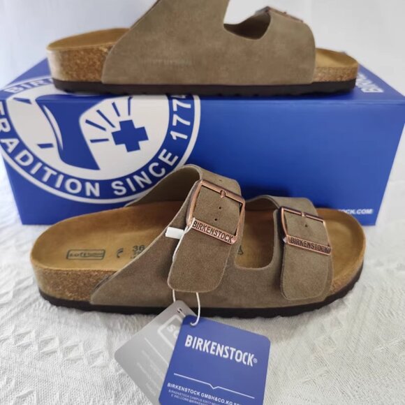 Birkenstock Arizona Suede Sandals – Taupe - Picture 3 of 5